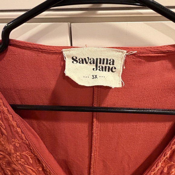 Embroidered Rust Top - Picture 2 of 5